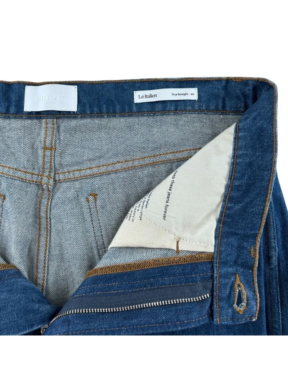 NEW Frame Denim Le Italien Vintage Blue True Straight Leg Jeans 30